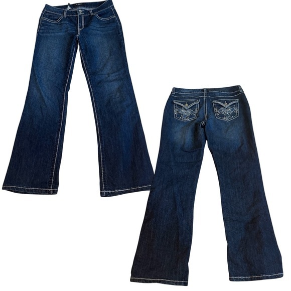 Nine West Bootcut Jeans Size 10 Embroidered Back Pockets